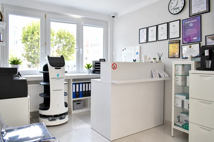 Klinikkens reception – Stomatologia Chrobrego, Stargard