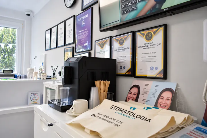 Klinikkens reception – Stomatologia Chrobrego, Stargard